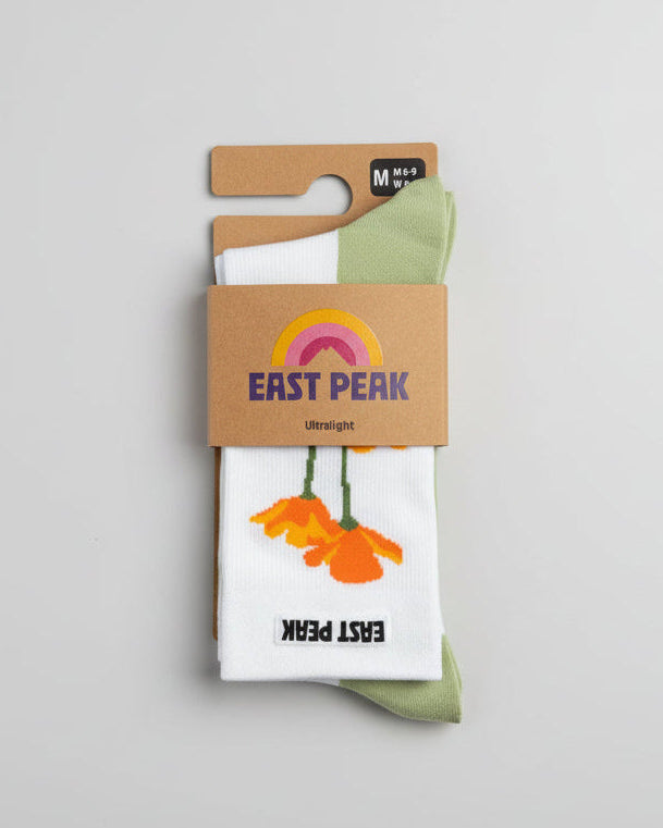 East Peak Ultralight Sock Poppy Sage